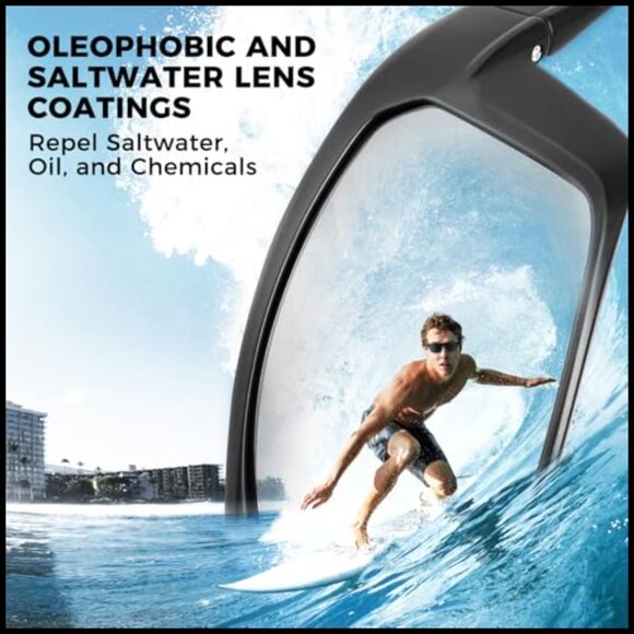 Polarized Sport Sunglasses, UV Protection, Oleophobic Coating main image 4